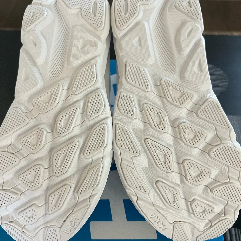 Hoka Clifton9 Woman’s White Athletic Running Shoes - Picture 4 of 4